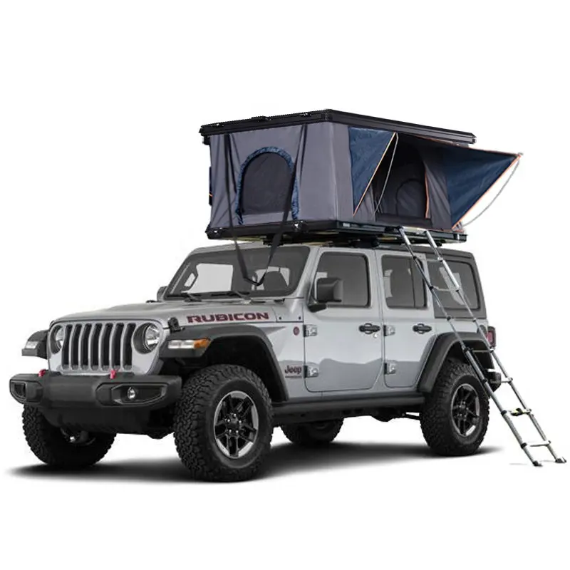 Outdoor camping car aluminum alloy shell roof direct lift tent with large space high-quality Oxford cloth material tent