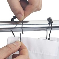 Anneau de suspension flexible en métal en forme de gourde pour rideau de douche, accessoire de rideau