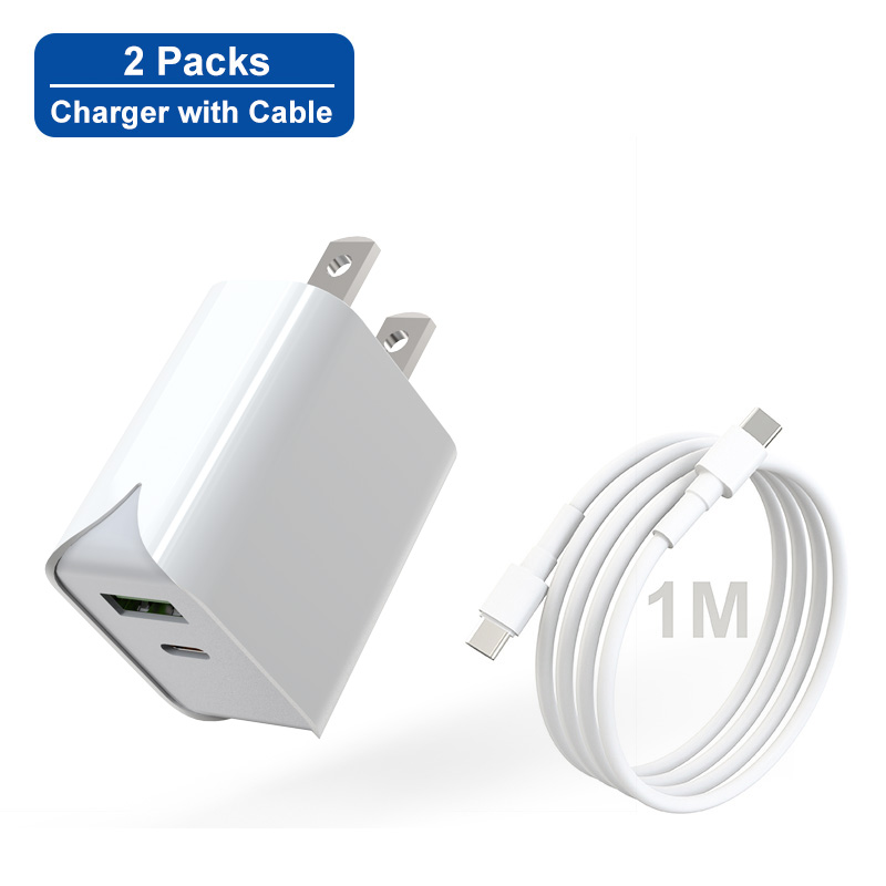 Ensembles de chargeurs muraux blancs A+C