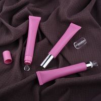 Tube cosmétique vide personnalisable à presser, tube de crème pour les yeux givré, tube de brillant à lèvres 10 ml, applicateur en silicone, emballage de baume à lèvres, tubes en plastique