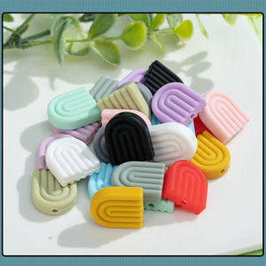 Prix d'usine DIY Perles focales arc-en-ciel en silicone souple de qualité alimentaire pour accessoires d'<span class=keywords><strong>arche</strong></span> de jouets de dentition et de sucettes pour bébé - Product Image 5
