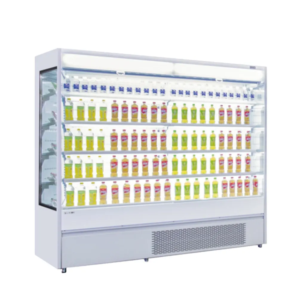 Multi-Deck Supermarkt Kühlschrank Luft schleier Stand kühler mit Glastür