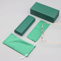 Boîtes à lunettes de soleil vertes haut de gamme Lmamaba, étuis en cuir, sacs à lunettes 2026, vente en gros, emballages de luxe, ensemble de boîtes personnalisées avec logo