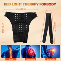 Kabellose Rotlichttherapie Schulterwickel Schulterauflage 76 LEDs 660nm 850nm Heizende Schultermassage mit Vibration OEM ODM