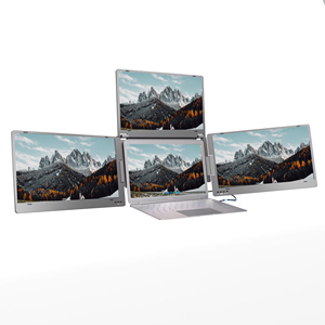 2025 nouveau <span class=keywords><strong>Multiscreen</strong></span> 14 pouces LCD 1080P IPS ordinateur portable Triple Portable moniteur Extender pour les jeux Compatible avec l'ordinateur portable Win Mac OS - Product Image 1