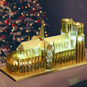 Piececool NOTRE DAME DE <span class=keywords><strong>PARIS</strong></span> 3D Puzzle en métal Blocs de construction Jouet éducatif Modèles architecturaux Kits DIY Cadeau - Product Image 6