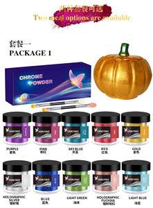 Poudre chromée <span class=keywords><strong>effet</strong></span> <span class=keywords><strong>miroir</strong></span> métallique de luxe pour matériaux de bricolage en résine, slime, artisanat, paillettes pour nail art, <span class=keywords><strong>vernis</strong></span> à ongles en 20 couleurs - Product Image 6