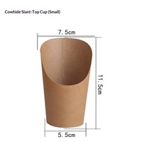 Gobelets à glace et gaufres aux œufs en papier kraft laminé jetable épaissi de style français, personnalisables pour la restauration rapide à emporter