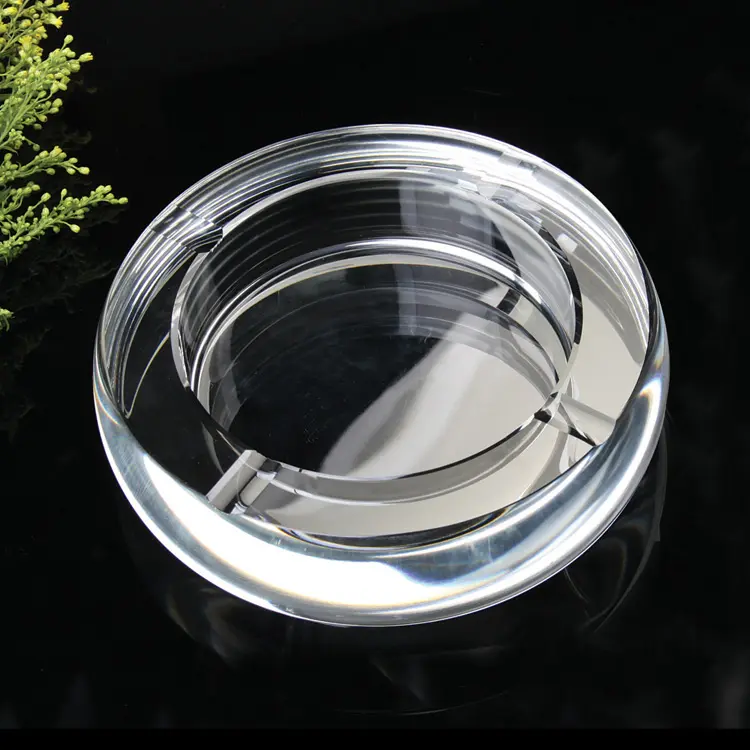 10cm round Shiny Crystal Glass Ashtray MH-6145