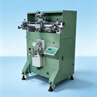 Nouvelle machine d'impression sérigraphique semi-automatique Meichao à écran conique incurvé pour tubes, plastique, verre, papier, gobelets, bouteilles, bocaux et canettes