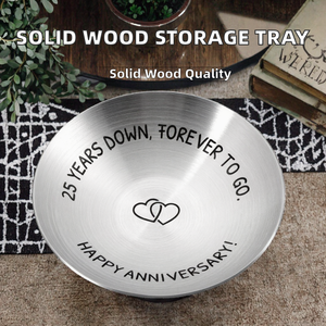 Solid Wood Single Storage Trays Lids Kitchen Bathroom Tableware Carved Design Shape Customizable Size Color American Style - Product Image 2