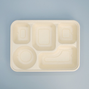 1400ml hình bát 5 ngăn tấm số lượng lớn nhựa và bã mía bao bì thực phẩm để mang đi và chuẩn bị bữa ăn cho cắm trại - Product Image 4
