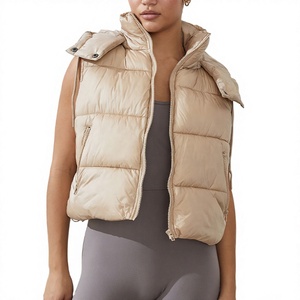 Chaleco de Invierno sin Mangas con Cierre para Mujer, Acolchado, Relleno 100% Poliéster, Venta al Por Mayor de Fábrica, Personalizado OEM - Product Image 1