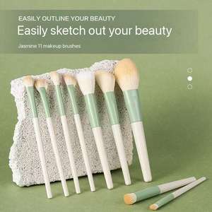 Morandi ชุดแปรงแต่งหน้าขนาดเล็กแบบพกพา11ชิ้นพร้อมขนไนล่อนและที่จับพลาสติกชุดเต็มชุดสำหรับผู้เริ่มต้นเป็นมิตรต่อการเดินทาง - Product Image 2