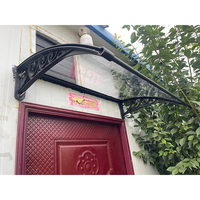 OEM personnalisé bricolage facile à installer 60*100cm design moderne extérieur porte fenêtre auvent support en plastique feuille de polycarbonate auvent