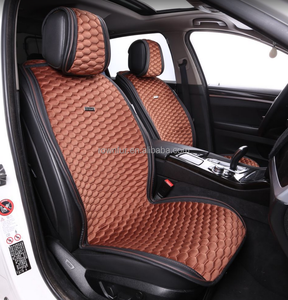 Fundas de asiento de coche de terciopelo transpirable de ajuste universal impermeables de nido de abeja de lujo personalizadas negro <span class=keywords><strong>gris</strong></span> - Product Image 5