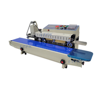 Machine de scellage thermique semi-automatique continue avec imprimante jet d'encre pour sacs en plastique, aluminium, papier, sachets et bandes de scellage