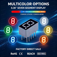 Afficheur à 7 segments à anode commune LED rouge super lumineux 3611BS, 10 broches