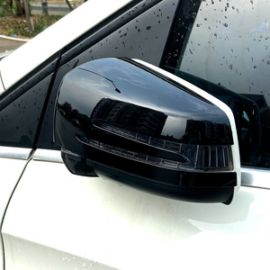 Mercedes-Benz Mirror Covers Piano Black Carbon Fiber Texture Full Set Adhesive Type - Product Image 4