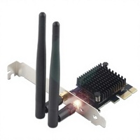 Adaptador interno con cable PCIe AC1200 de doble banda 2.4/5GHz + para 4.2 867Mbps con disipador de calor de perfil bajo para PC de juegos