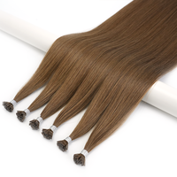 Extensions de cheveux humains Micro K Tip 0,5g, ondulées, kit machine, micro-keratine invisible, cheveux raides crépus