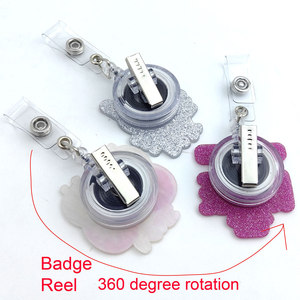 Medicina personalizada asistente médico regalo acrílico enfermera nombre etiqueta insignia carrete brillo titular retráctil enfermera cocodrilo Clip insignia - Product Image 4