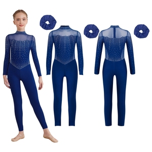 Trajes de Danza de Alabanza para Niñas de 6 a 16 Años, Conjunto de Mono para Patinaje Artístico con Diadema para Actuaciones en Escenario y Eventos - Product Image 5