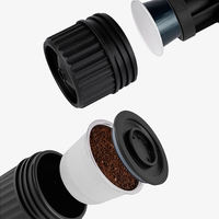 Mesin Kopi Kapsul Otomatis Portabel Aikelong 2-in-1 Espresso/Kapsul Tekanan 15 Bar Casing ABS 1-Cangkir 65ml RV/Hotel