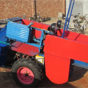 Mini Tractor que camina a mano, cosechadora de maíz, cosechadora de maíz