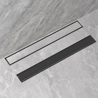 Acier inoxydable brossé Gunmetal Gris Carré Grande Capacité Anti Odeur Anti Insecte Douche Drain de Sol