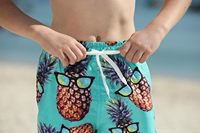 BFUSTYLE Ensemble de 2 maillots de bain pour garçons, short de plage résistant à l'eau avec doublure en maille solide, 5-14 ans