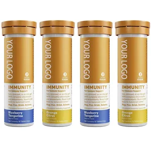 Comprimés effervescents multiminéraux à la vitamine C, au zinc et aux électrolytes, mélange d'herbes, antioxydant, hydratation sportive, marque privée OEM - Product Image 1