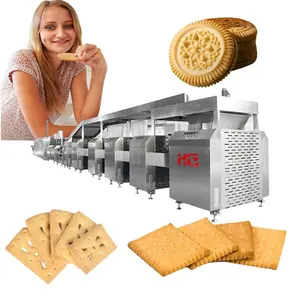 Berühmte Marke PLC New Trend Biscuit Line Sandwich Keks herstellung Maschine Keks Zinn Box Maschine Maschinen für kleine Unternehmen