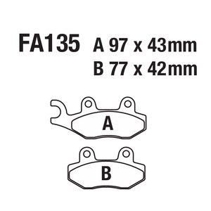Pastillas de Freno de Disco para Motocicleta, Scooter, ATV, FA135 para CAN AM <span class=keywords><strong>1000</strong></span> Quad <span class=keywords><strong>Buggy</strong></span>, Repuestos para Caliper de Freno - Product Image 2