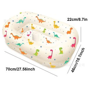 Hongcheng Inflatable Baby Bathtub Travel Size PVC Dinosaur Print For Newborn To Toddlers - Product Image 5