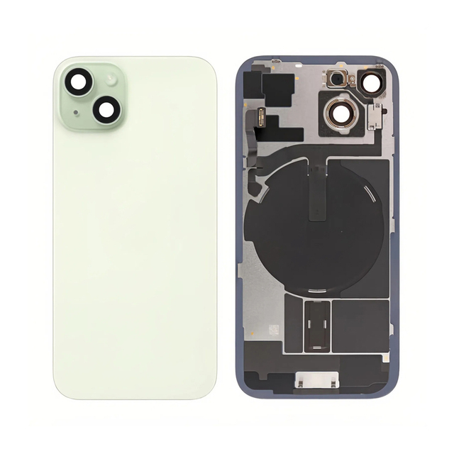 High Quality for iPhone 16 Bar Design Mobile Phone Repair Battery Cover Back Glass Housing Magnet NFC Flashlight Wireless Flex