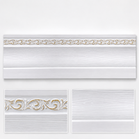 Plinthe décorative de luxe Banruo en PS, motif grain de bois blanc, pour chambre, salon, hôtel, intérieur, légère