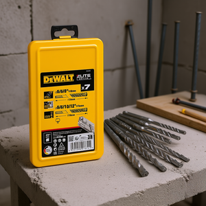 Jeu de 7 forets SDS Plus Dewalt Elite Series 5-12 mm pour le perçage du béton et de la maçonnerie - Product Image 3
