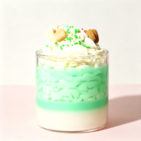 Kreative Fruchtcreme-Kuchen-Form Handgemachte Ungiftige Duftkerze im Glasgefäß Aromatherapie Wohndekor für Feiertage und Geburtstage