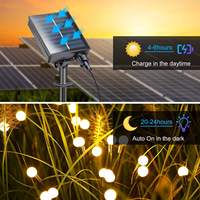 Lampe solaire LED OEM à effet de luciole, éclairage oscillant pour jardin, allée, patio, décoration extérieure