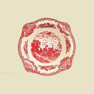 Occidental rojo clásico de la torre del <span class=keywords><strong>castillo</strong></span> de la serie de la placa de la cena platillo taza de café taza - Product Image 5