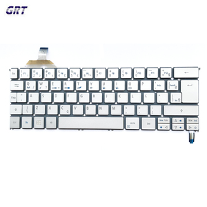BR Brazil เค้าโครงแบล็คไลท์สำหรับเปลี่ยนคีย์บอร์ดแล็ปท็อปสำหรับ ACER Aspire S7-392 S7-391 S7-391-6822สีเงิน - Product Image 1