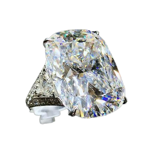 Bague de fiançailles solitaire classique personnalisée MSR-1837 PT950 avec diamant de laboratoire taille coussin 2 carats F VS1 certifié IGI - Product Image 1