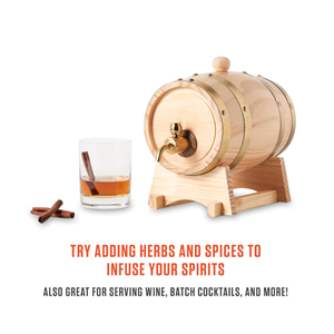 Barril de Madera para Whisky, Barril de Infusión de Whisky, Jarra de Moonshine con Grifo, Dispensador de Licores, Barril para Bebidas - Product Image 3