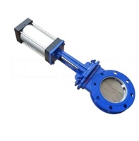 Vanne à guillotine à fermeture étanche PZ673H-10C/P, pneumatique en acier moulé