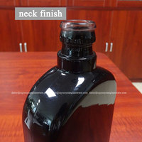 Bouteilles en verre noir opaque de 500 ml pour liqueur de brandy