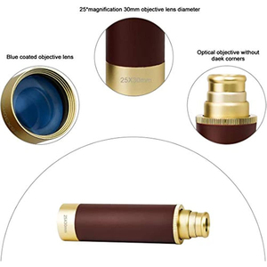 Telescopio pirata retro con zoom 25x30, monocular de bolsillo, portátil, plegable, impermeable, telescopio de capitán para niños - Product Image 3