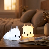 Lampe de nuit multicolore à changement de couleur pour enfants Cerf Toddler Baby Christmas Gifts Touch Portable LED Silicone Lamp for Nursery