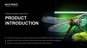 หน้าจอโฆษณาโฮโลแกรม LED MUXWAVE ใช้ในสถานที่ระดับไฮเอนด์ - Product Image 2