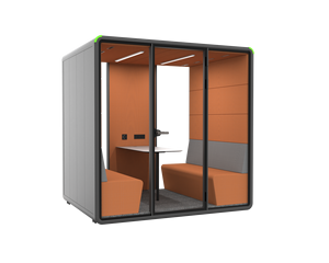 Cabine de travail acoustique mobile pour 4 personnes, isolation phonique, pour usage professionnel en bureau - Product Image 1